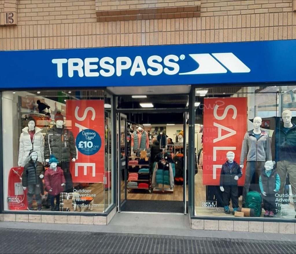 The international outdoor clothing retailer Trespass has taken occupation of unit 7 at The Britten Centre in Lowestoft