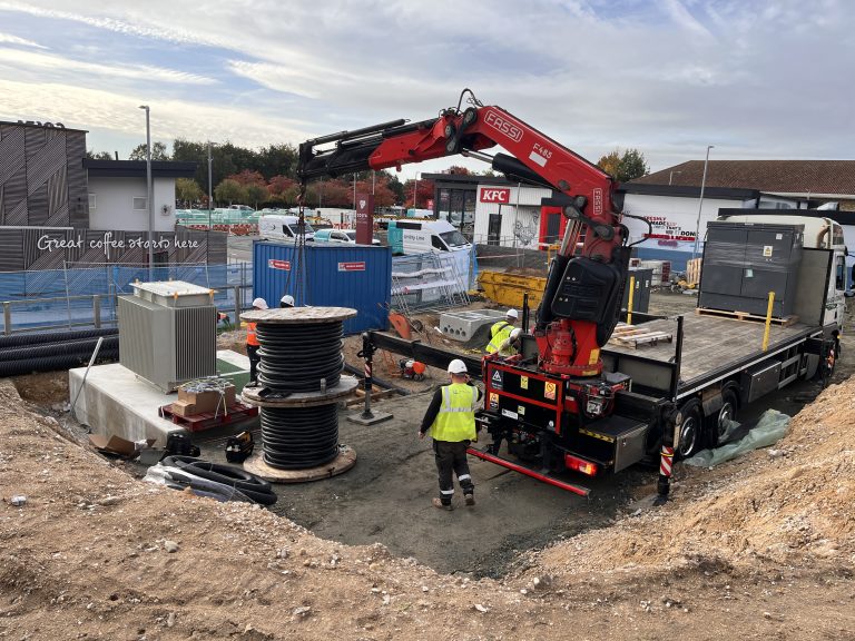 Roche Chartered Surveyors Overseeing Installation of 12 Rapid EV Charging Bays at Forest Retail Park, Thetford